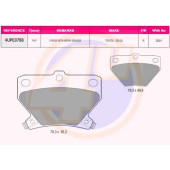 Колодки зад TOY COROLLA 02-07/ PRIUS 00- 09/ YARIS 01-05 (с 2 датчиками) <b>4U 4UP03788</b>