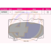 Колодки пер TOY LAND CRUISER 100 4.7I 32V/4.2TD 98- (с 2 датчиками) <b>4U 4UP03829</b>