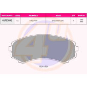 Колодки пер MIT GRANDIS 2.0D-ID2.4PAJERO IV 2.5TDI3.2D-ID3.5GDI3.8 04- <b>4U 4UP03892</b>