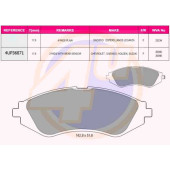Колодки пер DAE LANOSNUBIRA 1.6I2.0I16V 97- (с 2 датчиками) <b>4U 4UP36871</b>