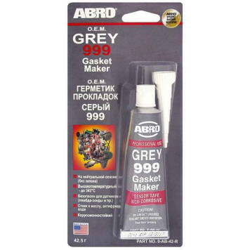 Герметик -прокладка ABRO 9-AB-42-R силиконовый термостойкий серый (42г)