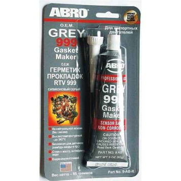Герметик -прокладка ABRO 9-AB силиконовый термостойкий серый (85г)