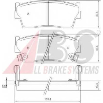 Колодки тормозные дисковые | перед | <b>A.B.S. 36675</b>
