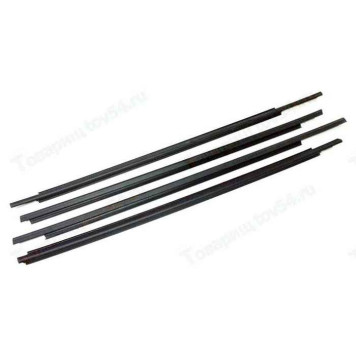 Уплотнитель опускного стекла ВАЗ 2191 Гранта х/б (бархотки) нижние наружные (4шт) <b>AD Plastik 2191-6103200AD</b>