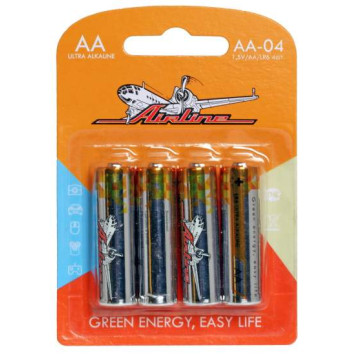 Батарейки LR6/AA щелочные 4 шт. <b>AIRLINE AA-04</b>