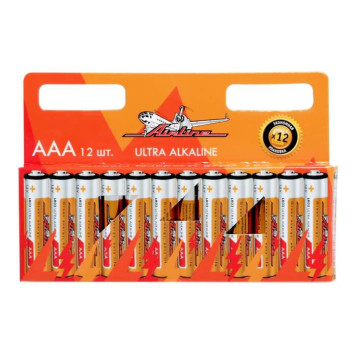 Батарейки LR03/AAA щелочные 12 шт. <b>AIRLINE AAA-12</b>
