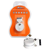 Зарядный универсальный датакабель рулетка 3 в 1 microUSB/для IPhone 4/5/6 <b>AIRLINE ACH-3R-15</b>