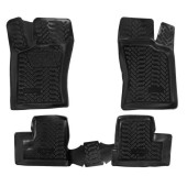 Ковры в салон (3D с подпятником) Daewoo Nexia (1995-2007, 2008-) компл. 4 шт., высокий борт, полимерные, черные <b>AIRLINE ACM-PS-23</b>