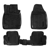 Ковры в салон (3D с подпятником) Ford Fiesta (Mk VI) (2014-) компл. 4 шт., высокий борт, полимерные, черные <b>AIRLINE ACM-PS-27</b>