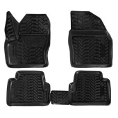 Ковры в салон (3D с подпятником) Ford Kuga (2013-) компл. 4 шт., высокий борт, полимерные, черные <b>AIRLINE ACM-PS-30</b>