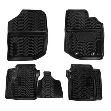 Ковры в салон (3D с подпятником) Honda Fit (ПР) (2007-13) компл. 4 шт., (крепеж), высокий борт, полимерные, черные <b>AIRLINE ACM-PS-33</b>