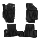 Ковры в салон (3D с подпятником) Hyundai Creta (2016-) компл. 4 шт., (крепеж), высокий борт, полимерные, черные <b>AIRLINE ACM-PS-34</b>