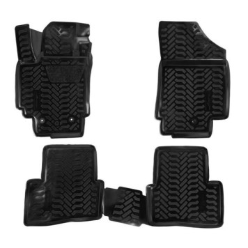 Ковры в салон (3D с подпятником) Hyundai Creta (2016-) компл. 4 шт., (крепеж), высокий борт, полимерные, черные <b>AIRLINE ACM-PS-34</b>