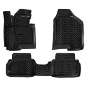 Ковры в салон (3D с подпятником) Hyundai ix35 (2010-) компл. 4 шт., высокий борт, полимерные, черные <b>AIRLINE ACM-PS-35</b>