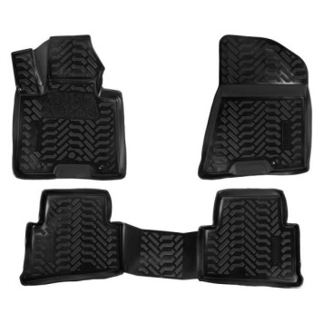 Ковры в салон (3D с подпятником) Hyundai Tucson (2015-) компл. 4 шт., высокий борт, полимерные, черные <b>AIRLINE ACM-PS-38</b>