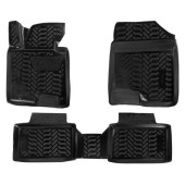 Ковры в салон (3D с подпятником) Kia Cee'd (2012-) компл. 4 шт., высокий борт, полимерные, черные <b>AIRLINE ACM-PS-39</b>