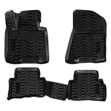 Ковры в салон (3D с подпятником) Kia Sportage IV (2016-) компл. 4 шт., высокий борт, полимерные, черные <b>AIRLINE ACM-PS-43</b>