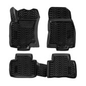 Ковры в салон (3D с подпятником) Nissan X-Trail (T32) (2014-) компл. 4 шт., высокий борт, полимерные, черные <b>AIRLINE ACM-PS-50</b>