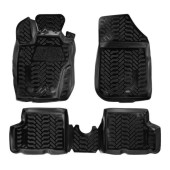 Ковры в салон (3D с подпятником) Renault Duster 4WD (2011-15) компл. 4 шт., (крепеж), высокий борт, полимерные, черные <b>AIRLINE ACM-PS-54</b>