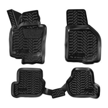 Ковры в салон (3D с подпятником) Skoda Octavia (A5) (2004-2013) компл. 4 шт., (крепеж), высокий борт, полимерные, черные <b>AIRLINE ACM-PS-59</b>