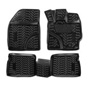 Ковры в салон (3D с подпятником) Toyota Prius (ПР) (XV30) (2009-15) компл. 4 шт., высокий борт, полимерные, черные <b>AIRLINE ACM-PS-68</b>