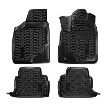 Ковры в салон (3D с подпятником) Toyota Harrier 2WD (ПР) (2003-13) компл. 4 шт., высокий борт, полимерные, черные <b>AIRLINE ACM-PS-70</b>