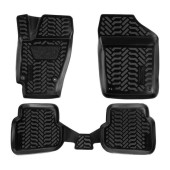 Ковры в салон (3D с подпятником) VW Polo SD (2010-) компл. 4 шт., (крепеж), высокий борт, полимерные, черные <b>AIRLINE ACM-PS-73</b>