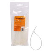 Стяжки (хомуты) кабельные 3,6*150 мм, пластиковые, белые, 100 шт. <b>AIRLINE ACT-N-04</b>