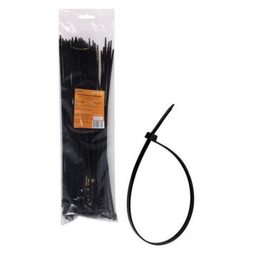 Хомуты-стяжки кабельные 4,8*350 мм, пластиковые, черные, 100 шт. AIRLINE ACT-N-28