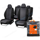 Чехлы модельные ВАЗ 2190 Гранта (2012-17) Оптима жаккард раздельные спинка и сиденье черный <b>AIRLINE ADSC017</b>