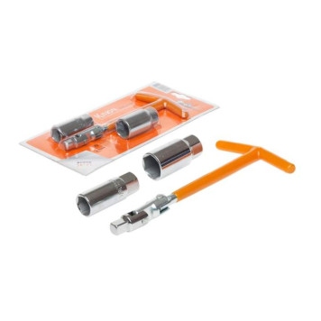 Ключ свечной 16мм + 21мм с карданом AIRLINE AK-S-01