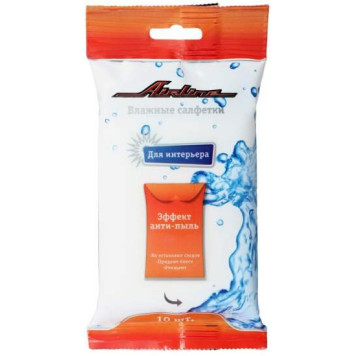 Салфетки влажные для автосалона и интерьера (10 шт.) <b>AIRLINE AN-S-02</b>