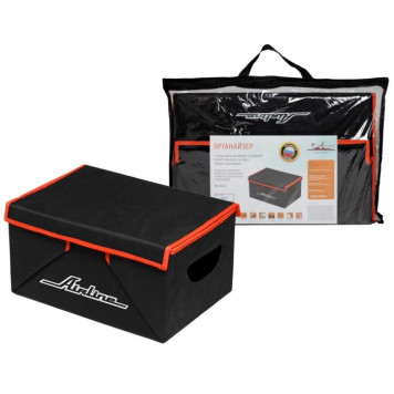 Органайзер с крышкой в багажник, складной 46*19*32 см (28л), черный/оранжевый <b>AIRLINE AO-SB-24</b>