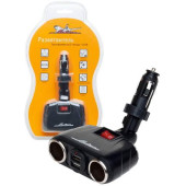 Прикуриватель-разветвитель трансформер на 2 гнезда + 2USB, штекер-фиксатор <b>AIRLINE ASP-2TU-08</b>