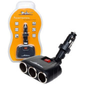 Прикуриватель-разветвитель трансформер на 3 гнезда, штекер-фиксатор <b>AIRLINE ASP-3T-09</b>