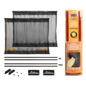 Шторки солнцезащитные раздвижные S (Д*В: 50*37-42см), цвет черный <b>AIRLINE ASPS-S-05</b>