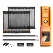 Шторки солнцезащитные раздвижные M (Д*В: 50*42-47см), цвет черный <b>AIRLINE ASPS-S-06</b>