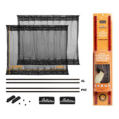 Шторки солнцезащитные раздвижные L (Д*В: 60*47-53см), цвет черный <b>AIRLINE ASPS-S-10</b>