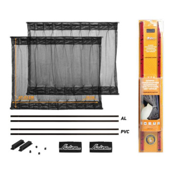 Шторки солнцезащитные раздвижные L (Д*В: 70*47-53см), цвет черный <b>AIRLINE ASPS-S-13</b>