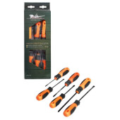 Набор отверток 6 предметов (SL4*0.8*100мм, SL5.5*1*100мм, SL6.5*1.2*150мм, PH0*75мм, PH1*100мм, PH2*150мм) коробка <b>AIRLINE AT-6-14</b>