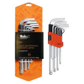 Набор шестигранных ключей с шаром 9 предметов (1.5,2,2.5,3,4,5,6,8,10мм) пласт.подвес <b>AIRLINE AT-9-16</b>