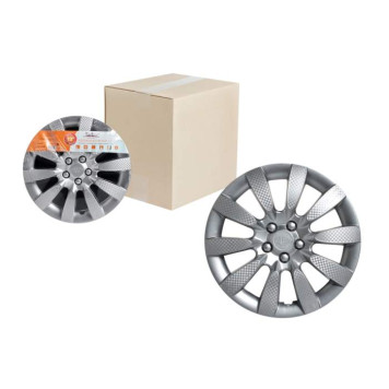 Колпаки колесные 13" "Торнадо", серебристый, карбон, компл. 2 шт. <b>AIRLINE AWCC-13-06</b>