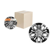 Колпаки колесные 14" " Лион Т" , серебристый/черный, карбон, компл. 2 шт. <b>AIRLINE AWCC-14-05</b>