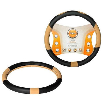 Оплетка из искусственной замши/кожи, цвет – песочный/черный, 38 см / M <b>AIRLINE AWC-CM-07M</b>