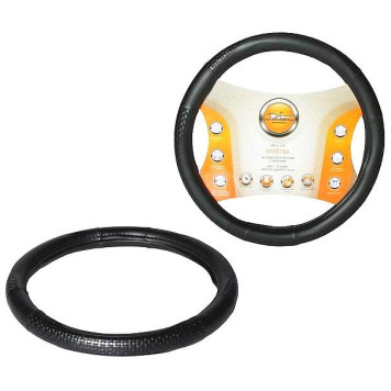 Оплетка из искусственной кожи с тиснением, цвет - черный, 38 см / M <b>AIRLINE AWC-SL-03M</b>