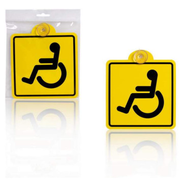 Знак "Инвалид" ГОСТ, внутренний, на присоске (150*150 мм), в уп. 1шт. <b>AIRLINE AZN07</b>