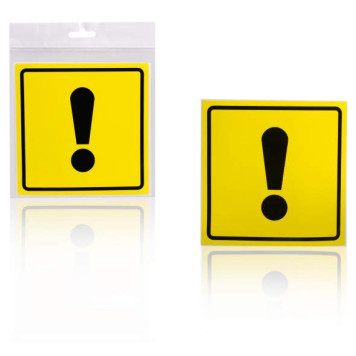 Знак "Начинающий водитель" ГОСТ, внутренний, самоклеящийся (150*150 мм), в уп. 1шт. <b>AIRLINE AZN11</b>