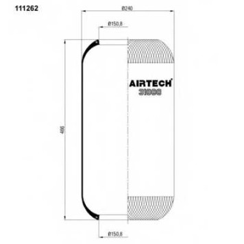 Кожух пневматической рессоры AIRTECH 111262 / 31888-1