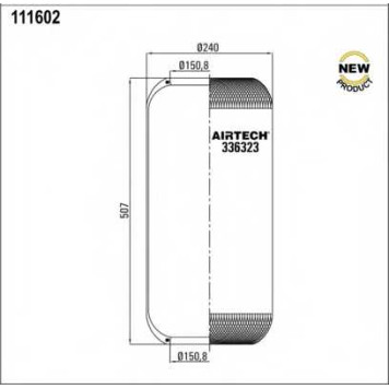 Кожух пневматической рессоры AIRTECH 111602 / 336323