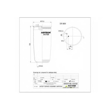 Кожух пневматической рессоры AIRTECH 123102 / 34705 P